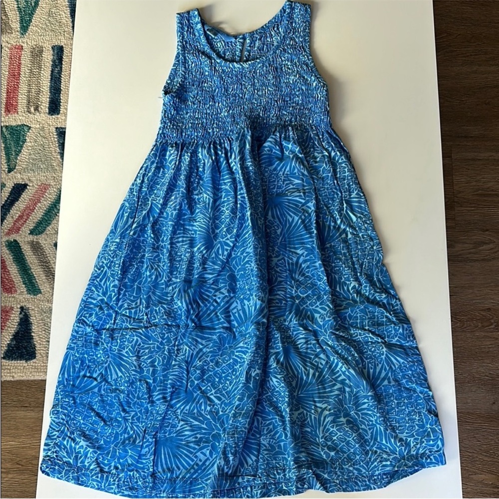 Blue Smocked Sundress - Lightweight Summer Dress
